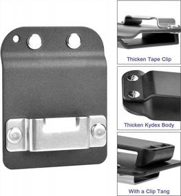 img 3 attached to IGuerburn Tape Measure Holder - 2" Tactical Tape Belt Holster Measuring Tape Clip On 1.5"/1.75"/2" Tool Belt, Pockets, Pants