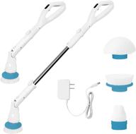 🧼 360 cordless electric spin scrubber cleaner: powerful bathroom shower scrubber with replaceable brush heads and extension handle logo