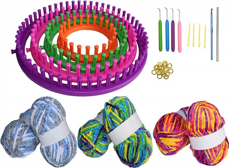  4 Pieces Colorful Knitting Loom Hook Tool Loom Knit Hook Set Looming  Hooks Crochet Hooks Sewing Needles Knitting Needles For Knitting Looms  Knitting Boards