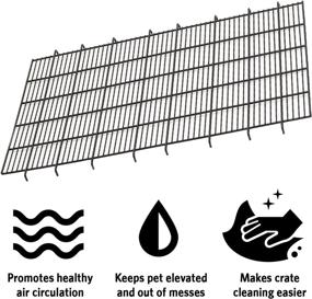 img 2 attached to 🐾 Elevated Floor Grid for MidWest Folding Metal Dog Crates: Models 1536U, 1536DDU, 436, 436DD