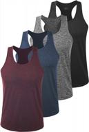 men's y-back tank tops for bodybuilding and workouts - quick dry sleveless shirts, set of 4 logo