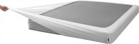 img 4 attached to Twin Size White Bedecor Box Spring Cover - Ultra-Elastic Fabric Wrap Around 4 Sides, Deep Up To 9" Soft & Smooth.