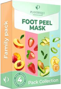 img 4 attached to Get Baby Soft Feet With Plantifique'S 4-Pc Family Pack Foot Peel Mask - Dermatologically Tested For Peeling, Repairing Heels & Removing Dead Skin - Exfoliating Solution For Dry Cracked Feet