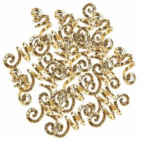 img 2 attached to 30 PCS Gold Viking Rings For Hair Braiding And Beard Styling