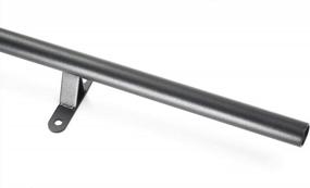 img 3 attached to DIYHD LT-30E Rolling Library Ladder Brackets For Round Rail - Black (Excludes Rollers, 39-3/4" Extension Track)