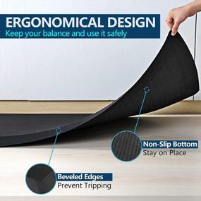 img 1 attached to FEATOL Anti-Fatigue Mat For Kitchen And Standing Desks - Foam Cushioned Comfort Mat With 9/10 Inch Thickness And 20" X 39" Size In Gray