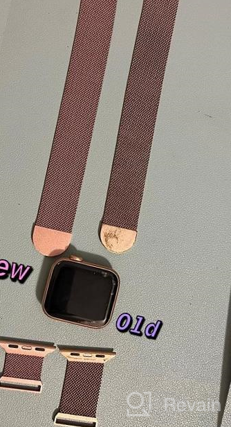 img 1 attached to OULUOQI Compatible Apple Watch Band 38Mm-45Mm & 49Mm Women/Men - Stainless Steel Mesh Loop Magnetic Clasp For Series 8 7 6 5 4 3 2 1 Ultra SE review by Gervan Mauldin