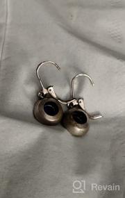 img 5 attached to Women's Handmade Stainless Steel Silver Lever-Back Dangle Drop Earrings with Swarovski Crystals