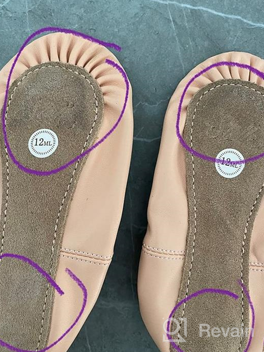 img 1 attached to Full Sole Girls Ballet Dance Shoes with No-Tie Closure for Toddler, Little Kid, Big Kid, and Boy - Perfect for Ballet Slippers review by Robert Aan