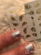 img 1 attached to 30-Sheet Gold/Silver Nail Art Decals: Butterfly, Lace Flower, Dream Catcher & Feather Designs! review by Quinton King