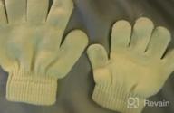 img 1 attached to Cooraby 6 Pairs Kids Teens Knitted Magic Gloves for Warm Winter, Stretchy Full Finger Gloves review by Chris Shields