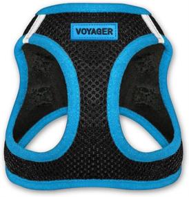 img 4 attached to 🐾 Best Pet Supplies Voyager Step-In Air Dog Harness - Small and Medium Dogs - All-Weather Mesh Vest Harness with Blue Trim (Size S)