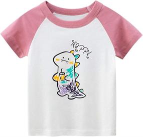 img 2 attached to Kivors Strawberry Short Sleeve Crewneck T Shirts Girls' Clothing at Tops, Tees & Blouses