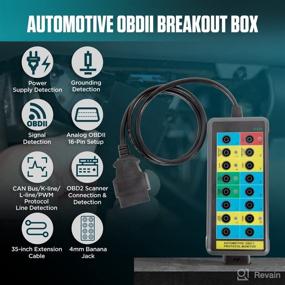 img 3 attached to 🔌 Powerful OBD2 Breakout Box with OBDII Protocol Detection - Automotive Communication Tool, 16-Pin CAN Connector, 4mm Banana Jack, 35-inch Cable