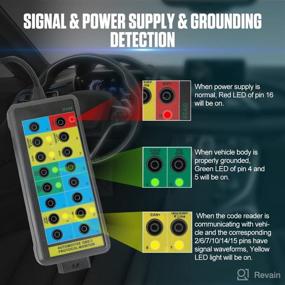 img 2 attached to 🔌 Powerful OBD2 Breakout Box with OBDII Protocol Detection - Automotive Communication Tool, 16-Pin CAN Connector, 4mm Banana Jack, 35-inch Cable