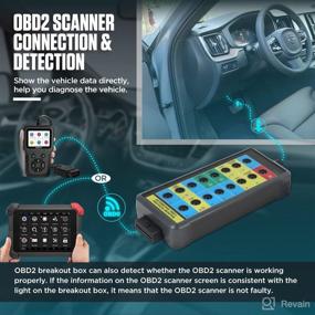 img 1 attached to 🔌 Powerful OBD2 Breakout Box with OBDII Protocol Detection - Automotive Communication Tool, 16-Pin CAN Connector, 4mm Banana Jack, 35-inch Cable