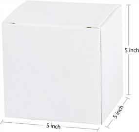 img 2 attached to 🎁 LaRibbons 20Pcs Recycled Gift Boxes - 5x5x5 Inches White Paper Box Kraft Cardboard Boxes with Stickers & Cotton String, Ideal for Party, Wedding, and Gift Wrapping