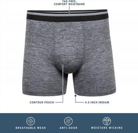 img 3 attached to Gildan Men'S Performance DriftKnit Modern Boxer Briefs Underwear 2-Pack