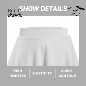 img 3 attached to NexiEpoch Women'S High Waisted Pleated Skater Mini Skirt - Stretchy Flared Casual Basic Versatile