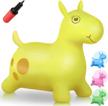 johnny the bouncy horse: a fun and safe hopping experience for toddlers in yellow logo