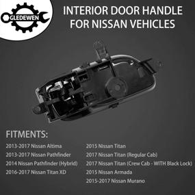 img 2 attached to 🚪 Replacement Interior Door Handle Front Rear Left Driver Side for Nissan Altima, Pathfinder, Titan, Titan XD, Murano - Replaces OEM# 80671-3TA0D, 80671-3TA0A (2013-2017, 2015-2017)