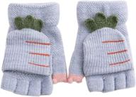 toddler thermal mittens knitted fingerless girls' accessories via cold weather logo
