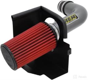 img 4 attached to 🔫 AEM 21-8314DC Brute Force Intake System for Jeep Wrangler JK 3.8L 2007-2011 - Gun Metal Tube, Red Dry Filter