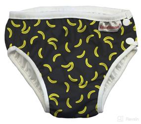 img 4 attached to 🍌 Organic Cloth Reusable Swim Diaper by ImseVimse - Eco-Friendly & Sized for Infant to Toddler Boys (Black Banana, M 6-9M, 15-22 lbs)