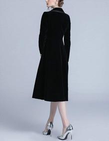 img 3 attached to Vintage Velvet Trench Coat Dress: Elegant And Slim Fit For Women By Omoone