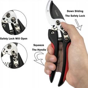img 1 attached to Gonicc 8" Professional SK-5 Steel Blade Anvil Pruning Shears(GPPS-1010), Cushion And Shock Absorber Design, Ergonomically Design Handle