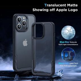 img 1 attached to Humixx Shockproof IPhone 13 Pro Case - 10 FT Military Drop Protection & Snug Touch Translucent Matte Hard PC Back