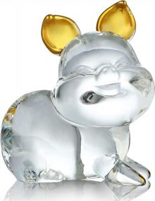 img 4 attached to Cute Pig Figurine: YU FENG 3.3'' Crystal Smiling Pig Collectible Glass Art Animal Pet Miniature House Decoration Zodiac Crafts Paperweight Ornaments Kids Gifts