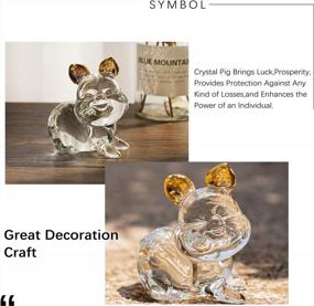 img 2 attached to Cute Pig Figurine: YU FENG 3.3'' Crystal Smiling Pig Collectible Glass Art Animal Pet Miniature House Decoration Zodiac Crafts Paperweight Ornaments Kids Gifts