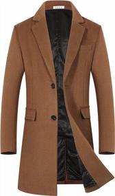 img 4 attached to Men'S Wool Blend Trench Coat - BOJIN Classic Pea Coat For Winter Business Wear
