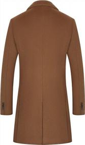 img 3 attached to Men'S Wool Blend Trench Coat - BOJIN Classic Pea Coat For Winter Business Wear