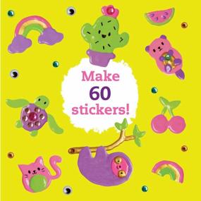 img 2 attached to Paint And Peel Jelly Stickers Kit By Klutz - Creative Craft For Kids