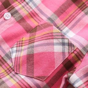 img 1 attached to 👧 Buffalo Checkered Girls' Clothing: Phorecys Flannel Sleeve Tops, Tees & Blouses