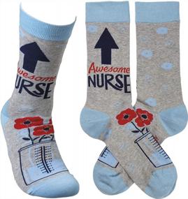 img 3 attached to Awesome Nurse Silly Socks By Primitives By Kathy - Guaranteed To Make You Smile!