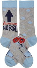 img 1 attached to Awesome Nurse Silly Socks By Primitives By Kathy - Guaranteed To Make You Smile!