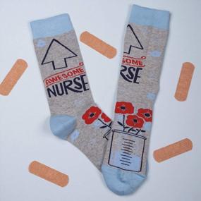 img 2 attached to Awesome Nurse Silly Socks By Primitives By Kathy - Guaranteed To Make You Smile!