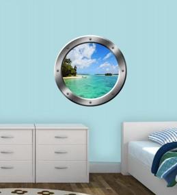 img 1 attached to Transform Your Room Into A Beach Paradise With 3D Ocean Wall Decal