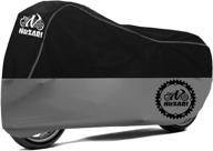 🏍️ nuzari waterproof heavy duty outdoor motorcycle cover - e-bike moped vespa, ducati storage - dirt bike covers (small, black/silver) логотип