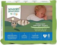 😴 seventh generation overnight diapers - size 6, 17-count: maximum protection for a good night's sleep logo