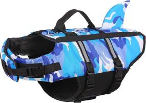 img 3 attached to 🐶 Letsqk Dog Life Jacket: Premium Ripstop Fin Shark Flotation Lifesaver Vests for Ultimate Pet Safety