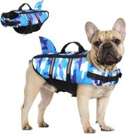 🐶 letsqk dog life jacket: premium ripstop fin shark flotation lifesaver vests for ultimate pet safety логотип