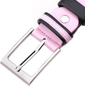 img 2 attached to Samtree Striped Leather Adjustable Grommet Women's Accessories ~ Belts