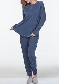 img 2 attached to Women'S 2-Piece Cysincos Sweatsuit Loungewear Set - Long Sleeve Pullover & Drawstring Jogger Pants