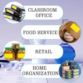 img 1 attached to Color Your Inventory With PARLAIM Square Yellow Labels - 1000Pcs Of Rectangular Color-Code Stickers For Effective Labeling (1.25" X 2.25")