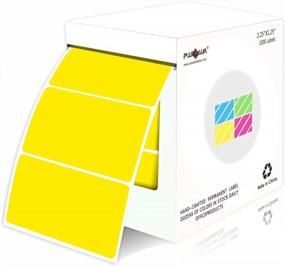 img 4 attached to Color Your Inventory With PARLAIM Square Yellow Labels - 1000Pcs Of Rectangular Color-Code Stickers For Effective Labeling (1.25" X 2.25")