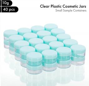 img 3 attached to Pack of 40 BPA-Free Green Plastic Cosmetic Containers with Lids - 10g Size - Ideal for Lotions, Creams, Toners, Lip Balms, Makeup Samples Jars